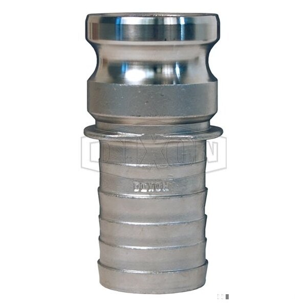 Boss-Lock Type E Cam and Groove Adapter, 4 in, Male Adapter x Hose Shank, 316 SS, Domestic